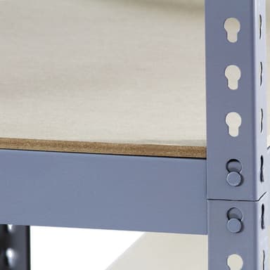 Q-Rax Grå hyllor - 90 cm x 180 cm x 50 cm