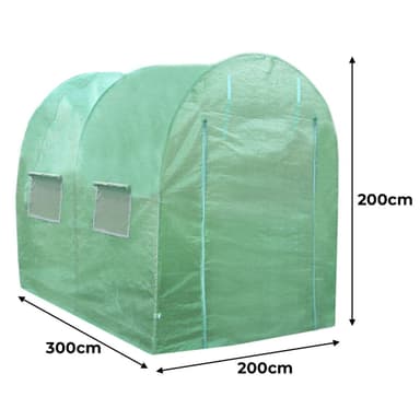 Polytunnel 25mm 3m x 2m med rack