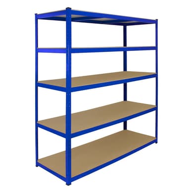 Monster Racking T-Rax Extra breda förvaringshyllor, blå, 160 cm B, 60 cm D