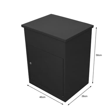 Paketlåda Postlåda Svart