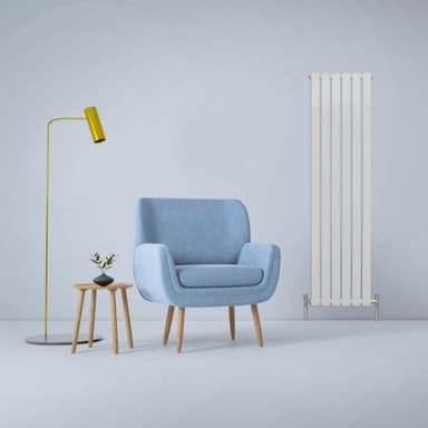 Designerradiatorer med Platta Paneler Vita 1600mm x 420mm