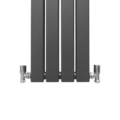 Designerradiatorer med Platta Paneler Mörkgrå 1600mm x 280mm