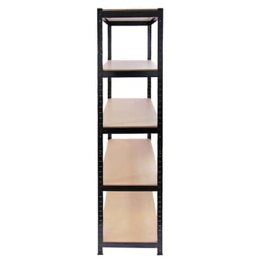 Monster Racking T-Rax metallförvaringshyllor, svart, 90 cm B, 45 cm D