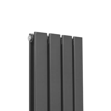 Designerradiatorer med Platta Paneler Mörkgrå 1800mm x 280mm