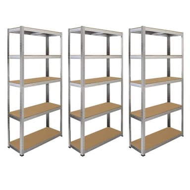 6 x GALWIX 90cm x 180cm x 30cm Galvaniserade Hyllor
