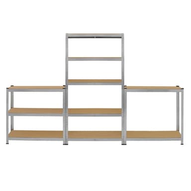 6 x GALWIX 90cm x 180cm x 30cm Galvaniserade Hyllor