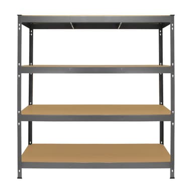 Monsterställ Q-Rax Heavy Duty förvaringshyllor, 160 cm B, 60 cm D, Grå