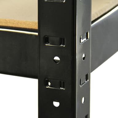 Monster Racking T-Rax metallförvaringshyllor, svart, 90 cm B, 45 cm D