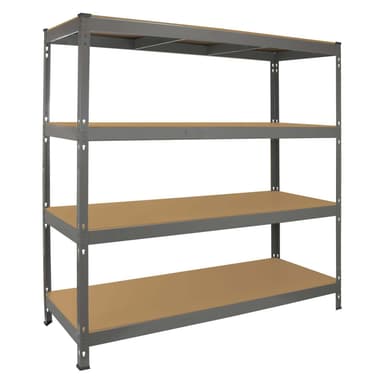 Monsterställ Q-Rax Heavy Duty förvaringshyllor, 160 cm B, 60 cm D, Grå