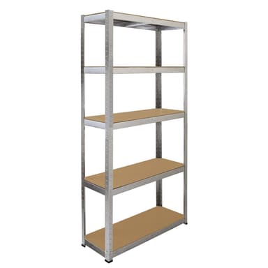 Monsterställ 2 x Galwix galvaniserade stålhyllor, 90 cm breda