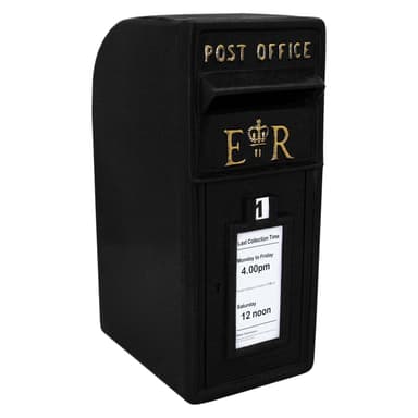 Svart Royal Mail Postbox