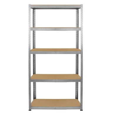 Monsterställ 2 x Galwix galvaniserade stålhyllor, 90 cm breda