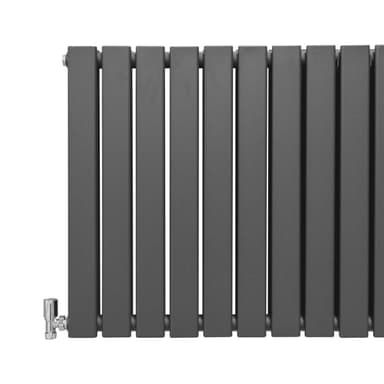 Designerradiatorer med Platta Paneler Mörkgrå 600mm x 910mm