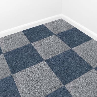 40 x mattplattor 10m2 / Stormblå & Platinagrå