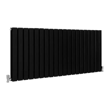 Designerradiatorer med Platta Paneler Svarta 600mm x 1400mm