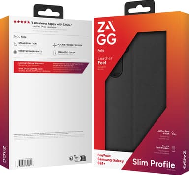 Zagg Samsung Galaxy S24 Plus plånboksfodral (svart)