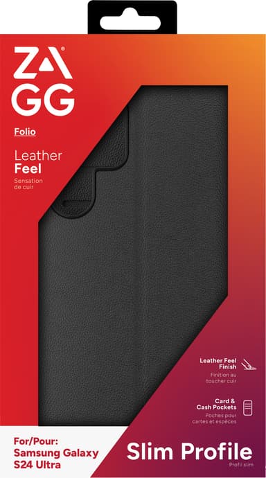 Zagg Samsung Galaxy S24 Ultra plånboksfodral (svart)