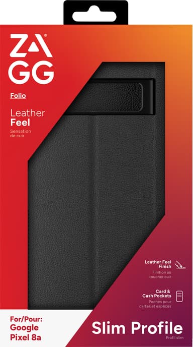 Zagg Google Pixel 8a plånboksfodral (svart)