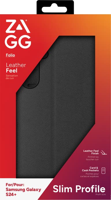 Zagg Samsung Galaxy S24 Plus plånboksfodral (svart)
