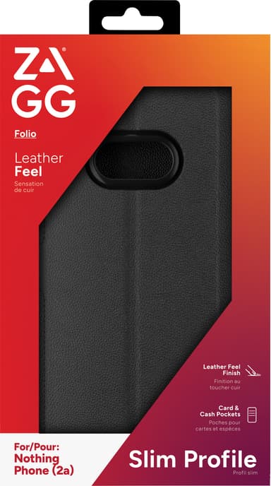 Zagg Nothing Phone 2a plånboksfodral (svart)