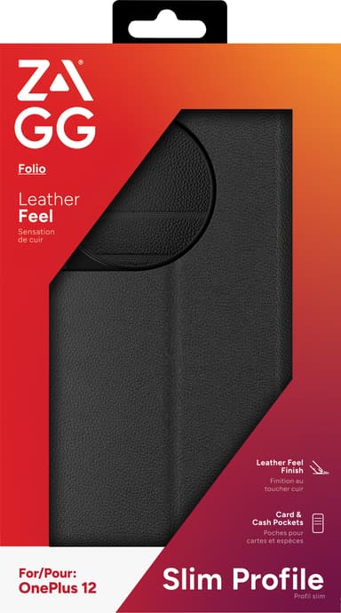 Zagg OnePlus 12 plånboksfodral (svart)