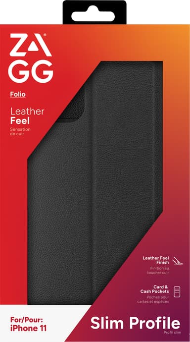 Zagg iPhone 11 plånboksfodral (svart)