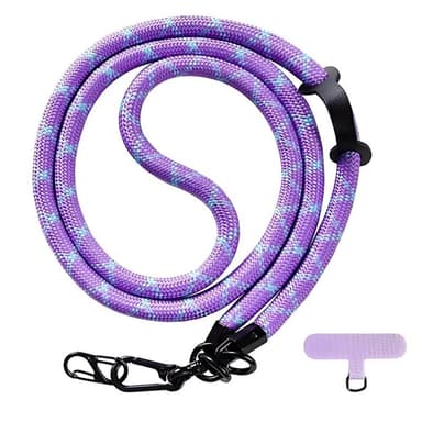 Mobilhalsband 10mm med fästbricka - Purple Frost