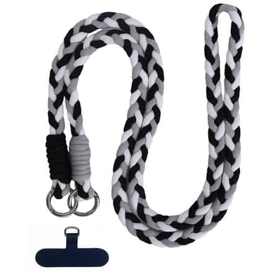 Mobilhalsband 12mm med fästbricka - Shadow Twist