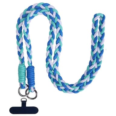 Mobilhalsband 12mm med fästbricka - Ocean Breeze
