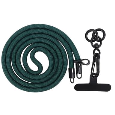 Mobilhalsband 7mm med fästbricka - Petrol