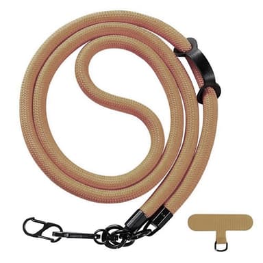 Mobilhalsband 10mm med fästbricka - Khaki