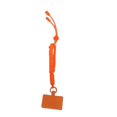 Mobilhalsband 5mm med fästbricka - Orange