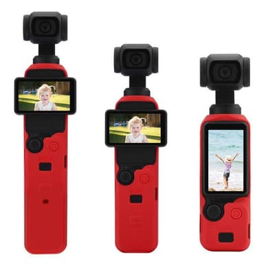 3-pack BRDRC silikonskal DJI Osmo Pocket 3 - Röd