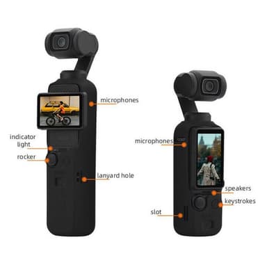 3-pack BRDRC silikonskal DJI Osmo Pocket 3 – Svart