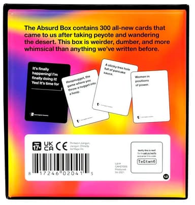 Spela Cards Against Humanity brädspel (Absurd Box)