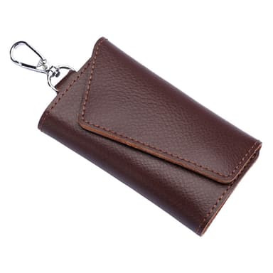 Nyckelring Bilnyckelhållare Organizer Pouch Brun