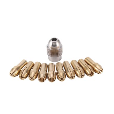 Borrchuckar, 0,5-3,2 mm - 11 delar Guld