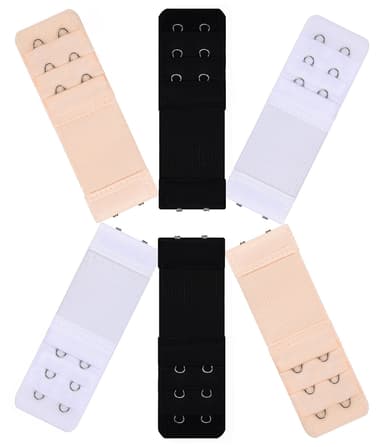 BH-förlängning 3 rader 2 krokar / 3 rader 3 krokar 6-pack