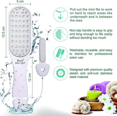 Fotrasp fotfil fotskrapa callus remover - ta bort hård hud 3-pack