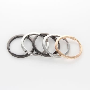 Runda karbinringar nyckelringar zinklegering 10-delar Svart 30 mm