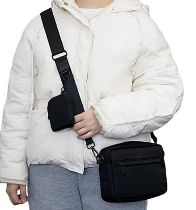 Casual Sports Crossbody-väska för kvinnor Svart