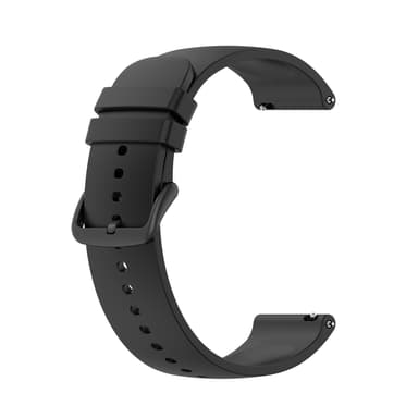22 mm Silikonarmband för Huawei/Samsung/Garmin Klockor Svart