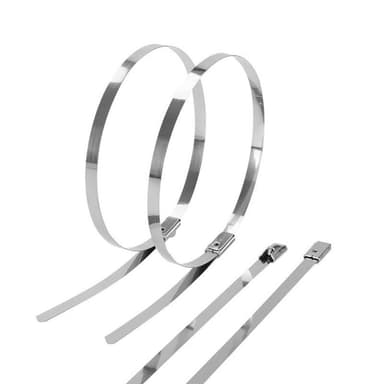 Buntband i Rostfritt stål 20-pack Silver