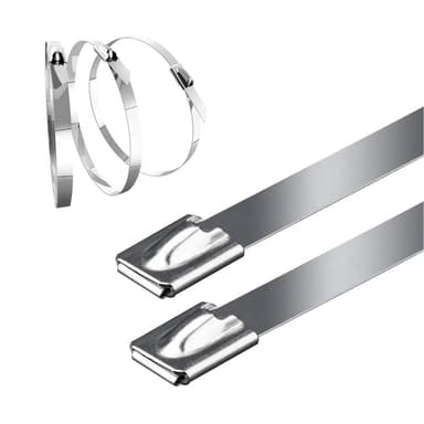 Buntband i Rostfritt stål 20-pack Silver