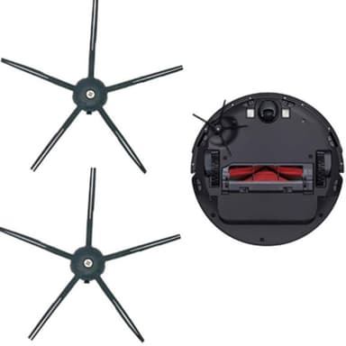 Sidoborste 2-pack Svart