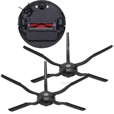 Sidoborste 2-pack Svart