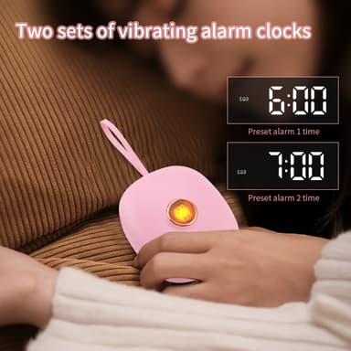 Vibrerande väckarklocka med snooze-funktion Rosa