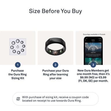 Oura-ring Gen3 Heritage smartring storlek 7 (svart)