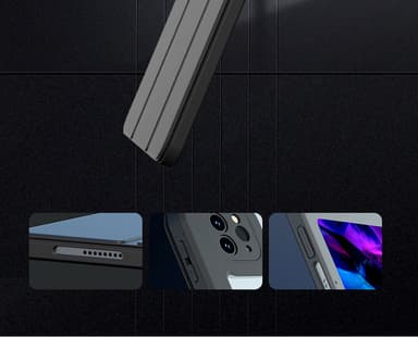 Magnetiskt Fodral med Stativfunktion Svart iPad Pro 12.9 2018/2020/202