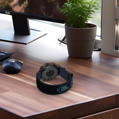 Garmin 22 mm Quick Release Nylonarmband Svart
